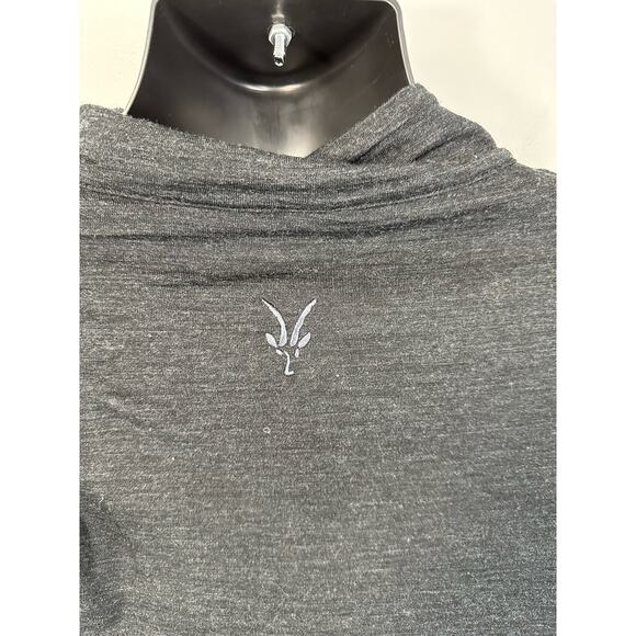 Ibex Zque Certified Merino Wool 1/4 Zip Pullover Black Grey Size 2XL Base Layer - Picture 9 of 9